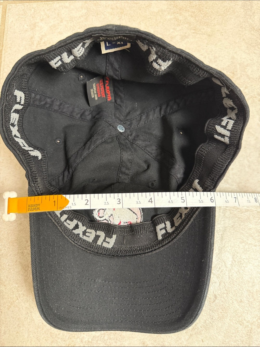 Mammut Hat Flexfit Stretch Baseball Cap Black Red Mammoth Logo L-XL Unisex - Picture 12 of 12